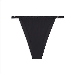 WeWoreWhat Adjustable Ruched Black Bottom